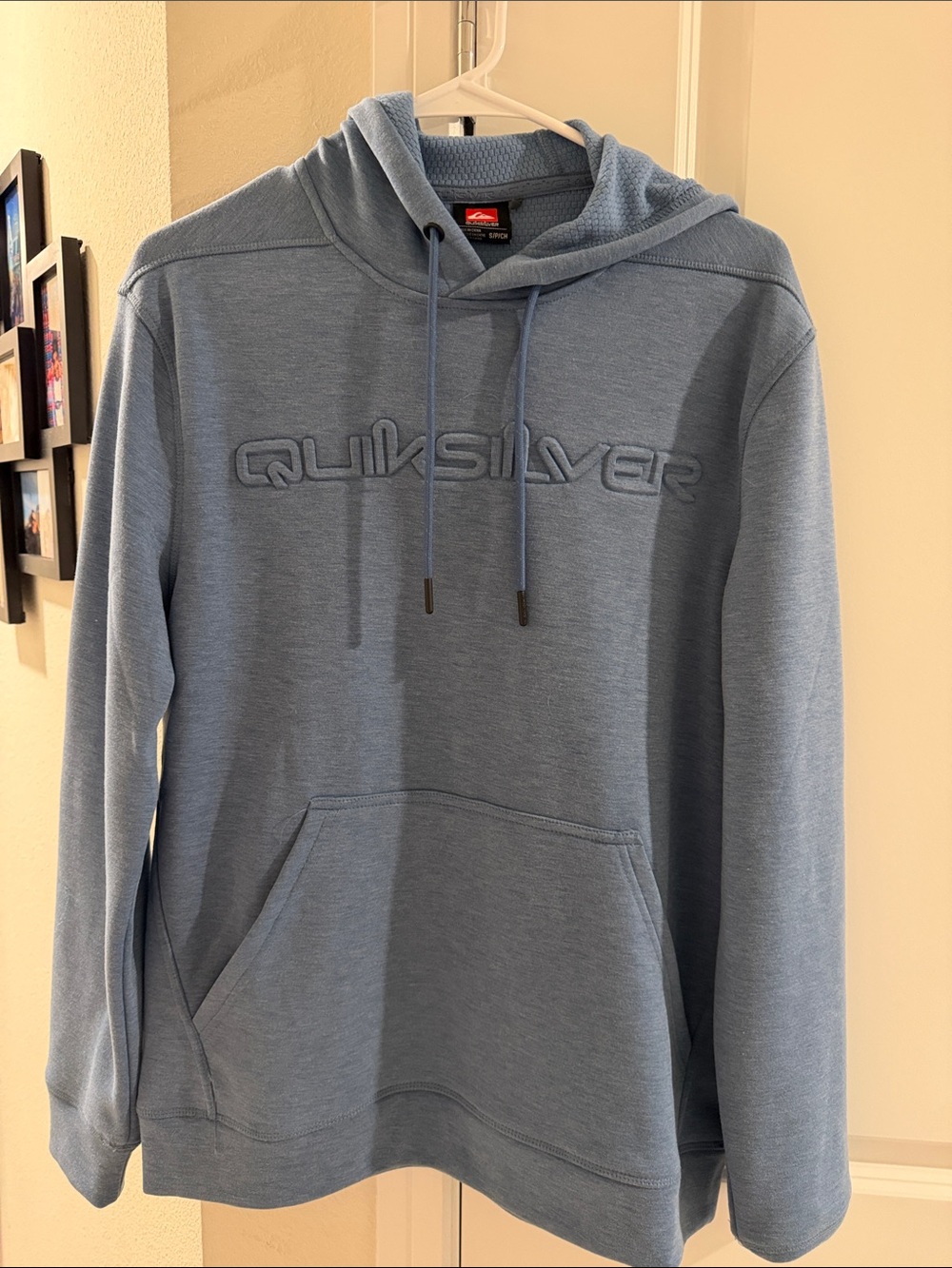 Quiksilver Men's Blue Tech Fleece Hoodie - Size S - Worn Once!